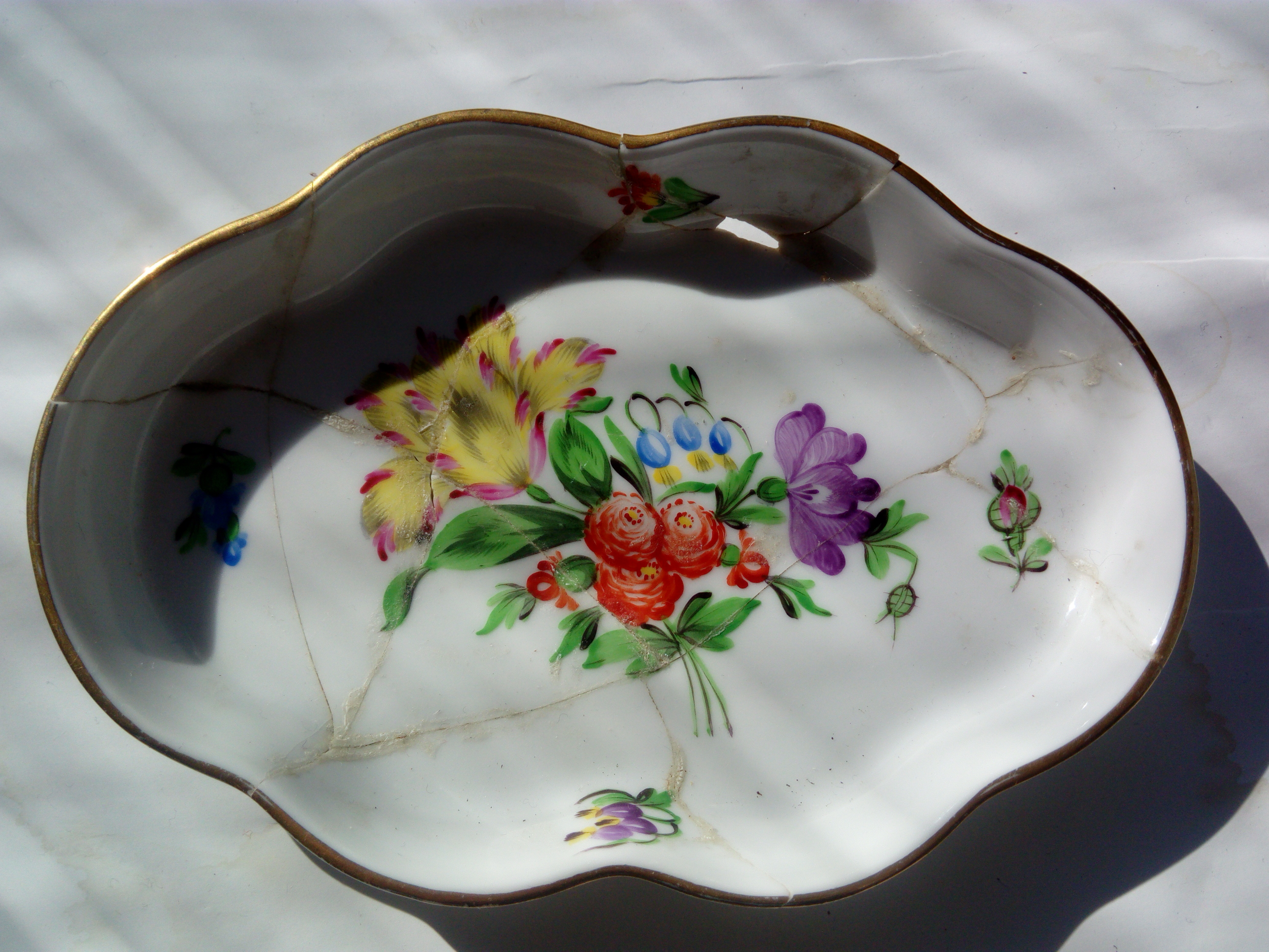 porcelain herend plate with hand painted flowers yellow tulip red roses photography tamara jare